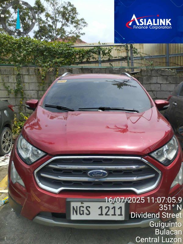 2019 FORD ECOSPORT 1.5L TOWED/DISMANTLE ENGINE (ASIALINK)